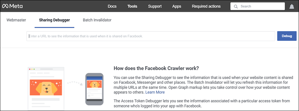 Meta Sharing Debugger - Facebook Crawler