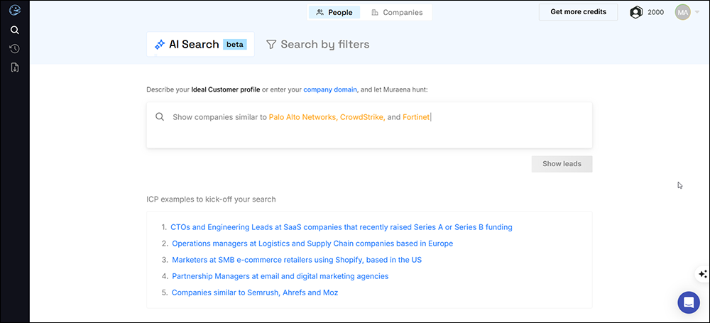 Muraena AI Search tool