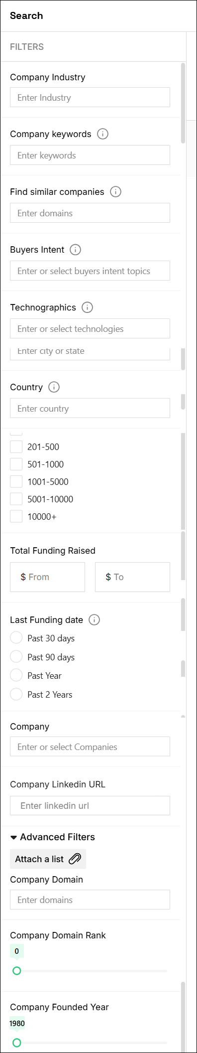 Muraena leads filter